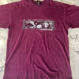 2005 Harley-Davidson Burgundy Motorcycle Tee